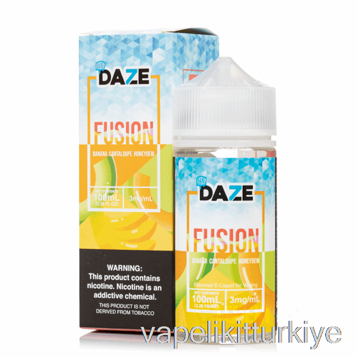 Vape Kalem Vape Mate Buzlu Muz Kavun Tatlı özsu - 7 Daze Fusion - 100ml 0mg